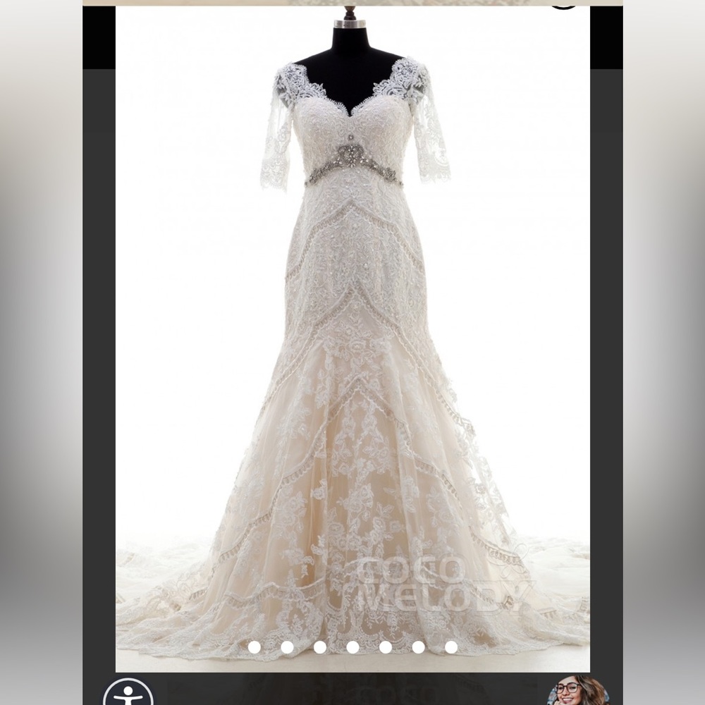 CocoMelody wedding dress, sz16, color ivory